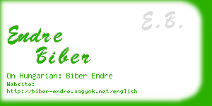 endre biber business card